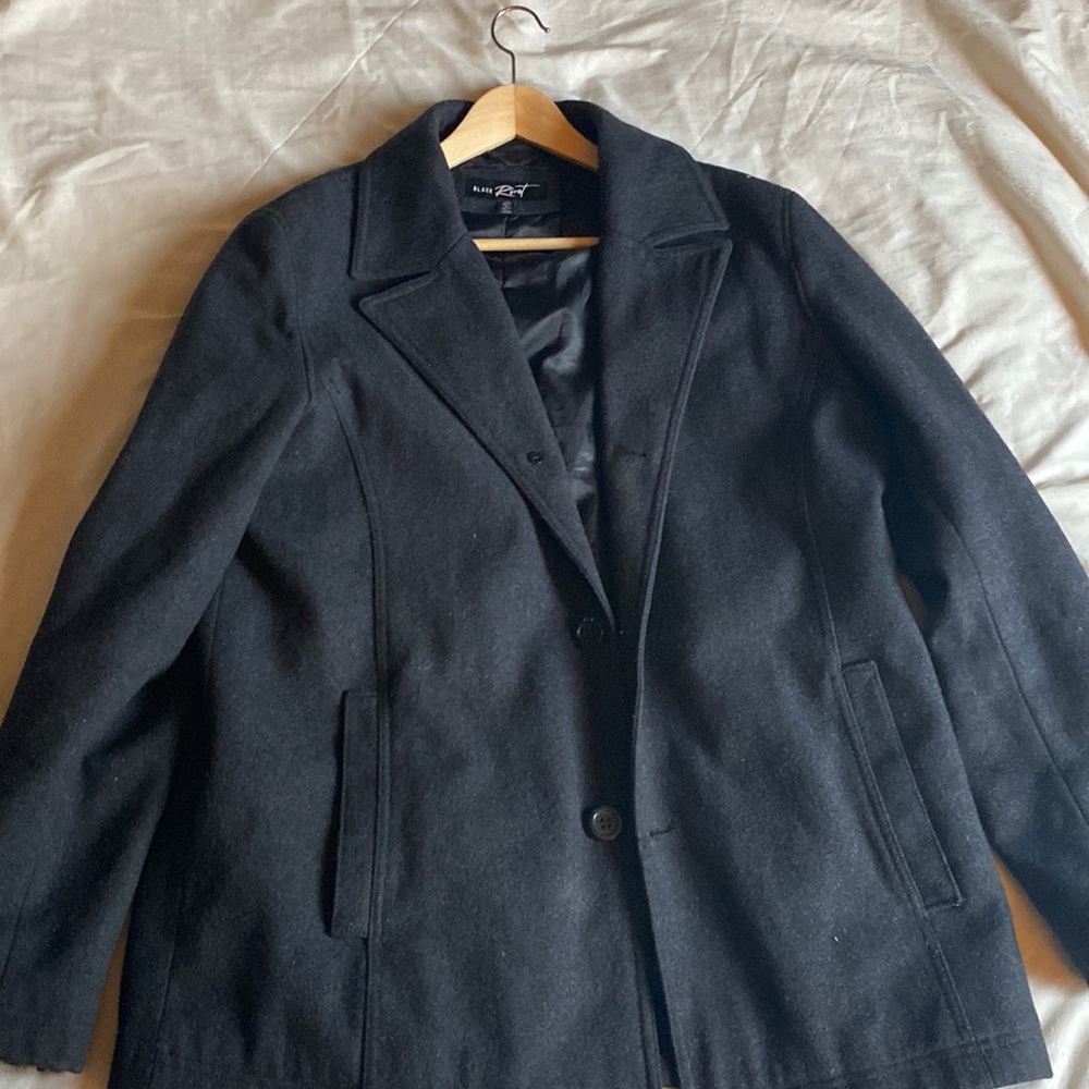 Black Rivet peacoat size large - Picture 4 of 4